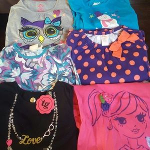 Girls long sleeve shirt lot size 7/8 6 items